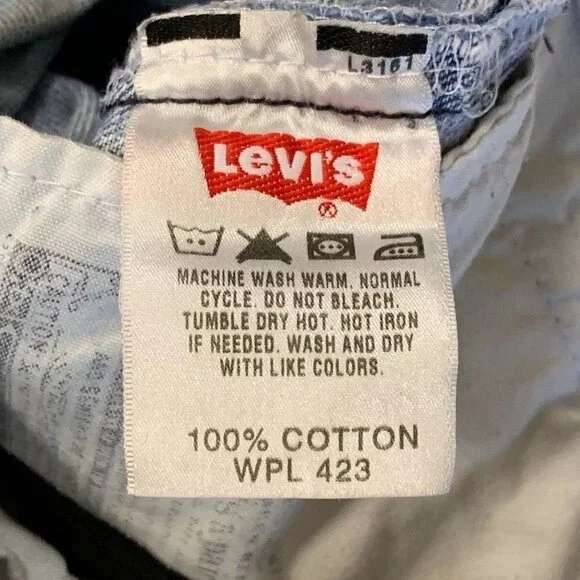 Levi's Men's Classic 501 Cotton Straight Leg Button Fly Distressed Jeans Size 35 - Picture 9 of 15